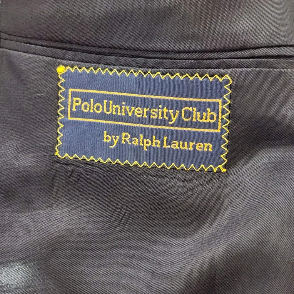 Polo‎ University Club Ralph Lauren Blue Glen Plaid Blazer Sport Coat 42/44 L USA